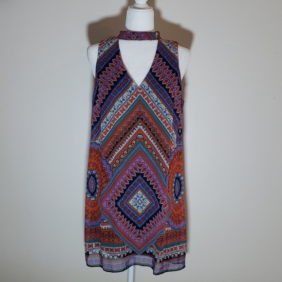 Breathless Printed Gigi Shift dress Junior size L - Picture 1 of 7